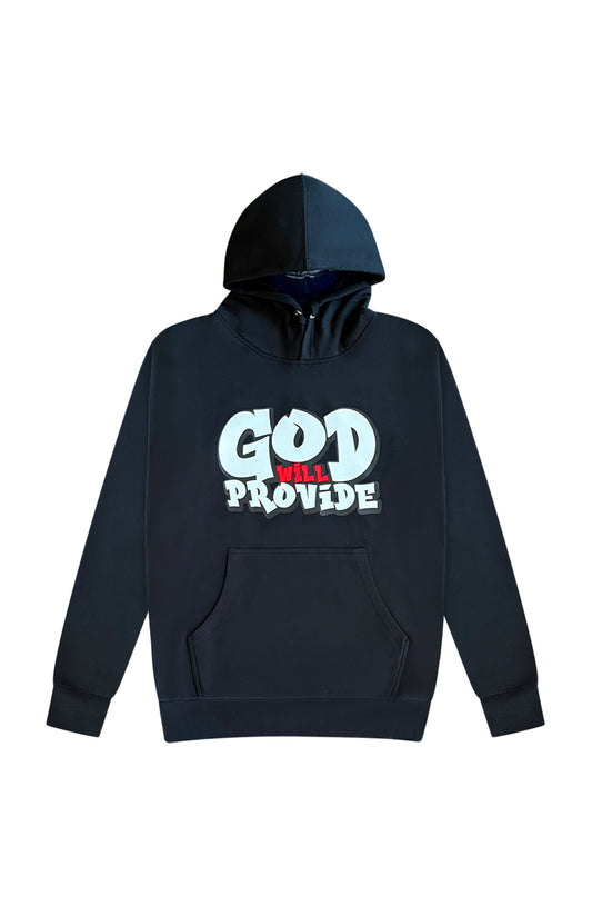 Black God Will Provide Hoodie Red Letters